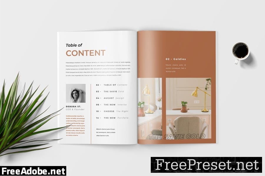 Interior Magazine Template KXGV9P4