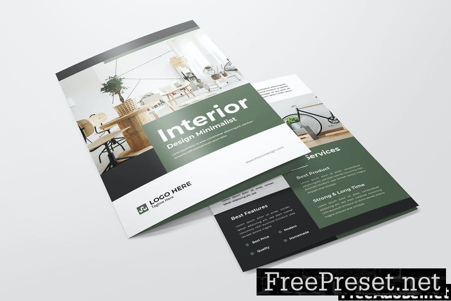 Interior Minimalist Bifold Brochure