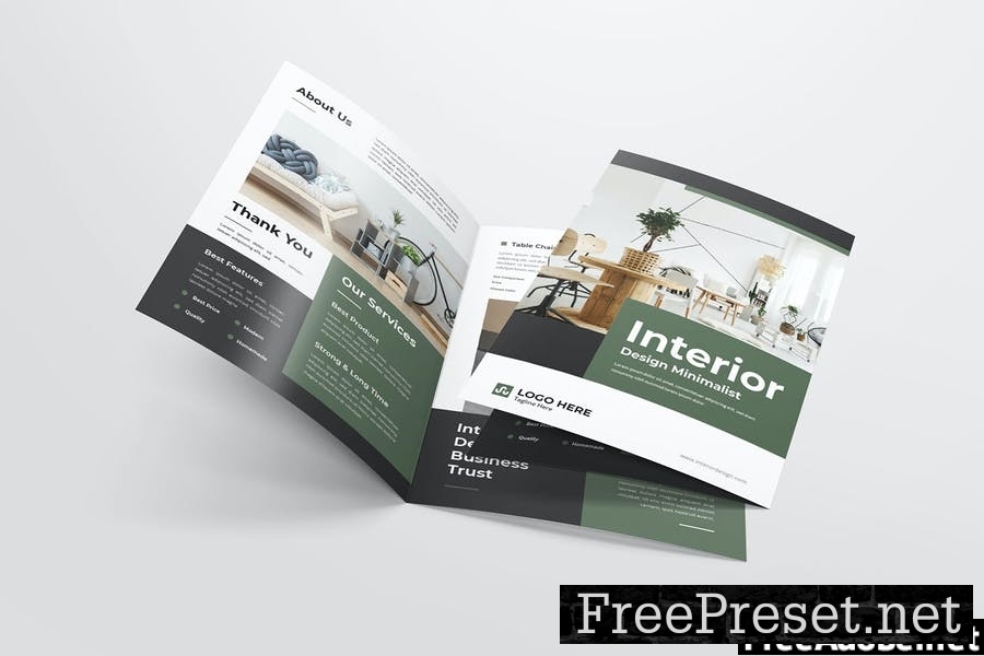 Interior Minimalist Bifold Brochure