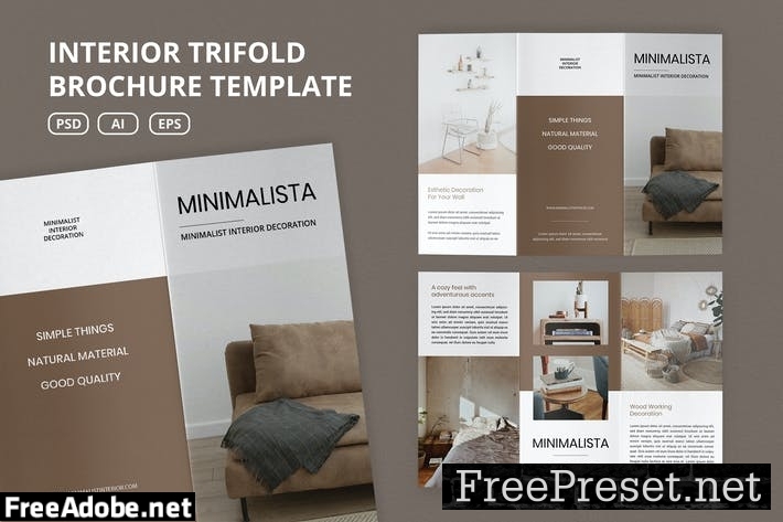 Interior Trifold Brochure Template CQWA6RS