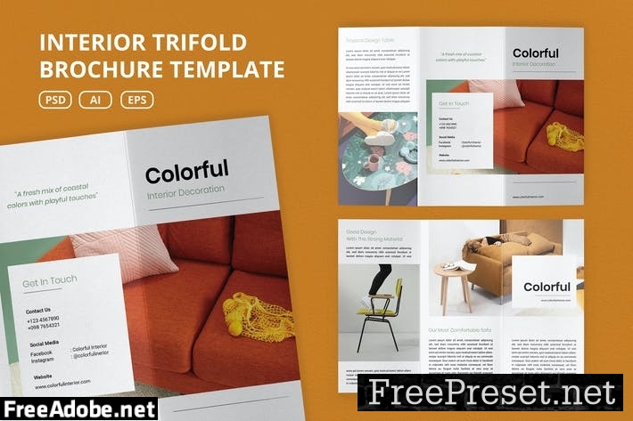 Interior Trifold Brochure Template RBG4NR7