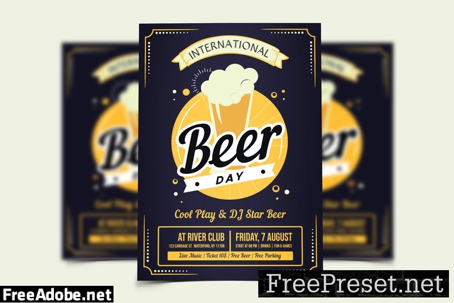 International Beer Day Flyer Template XP875ZP