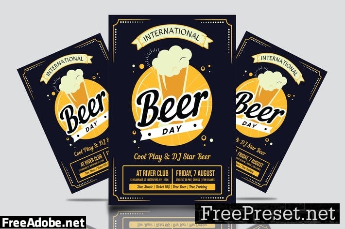 International Beer Day Flyer Template XP875ZP