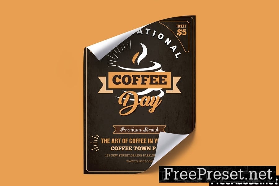 International Coffee Day Flyer Template