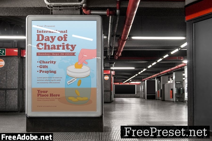 International Day Of Charity - Flyer Template N6ADGGG