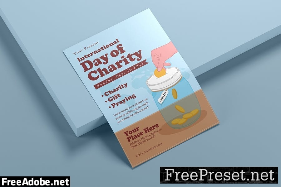 International Day Of Charity - Flyer Template N6ADGGG