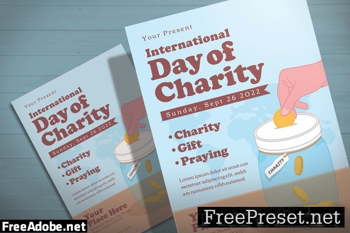 International Day Of Charity - Flyer Template N6ADGGG