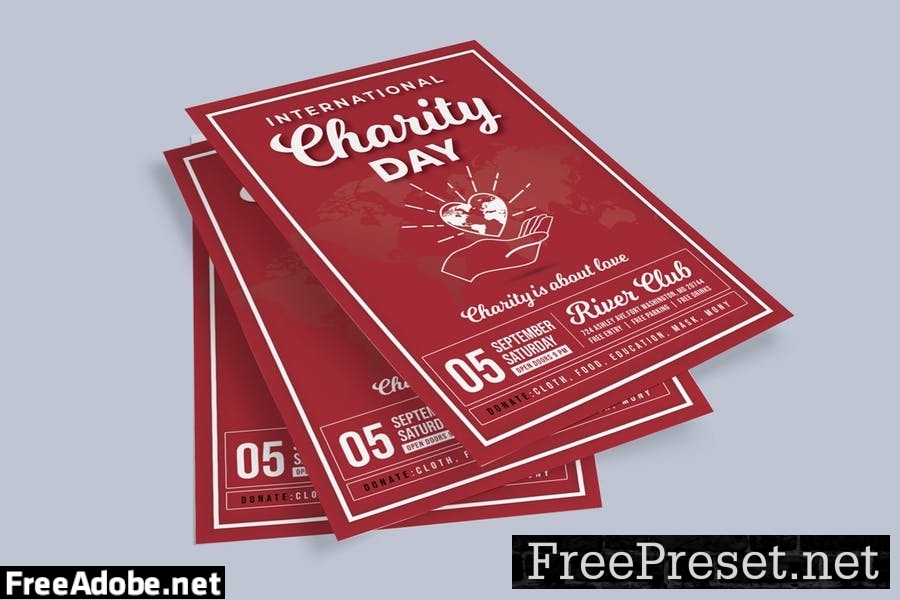 International Day of Charity Flyer Template RY8PVEF