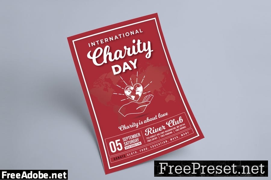 International Day of Charity Flyer Template RY8PVEF