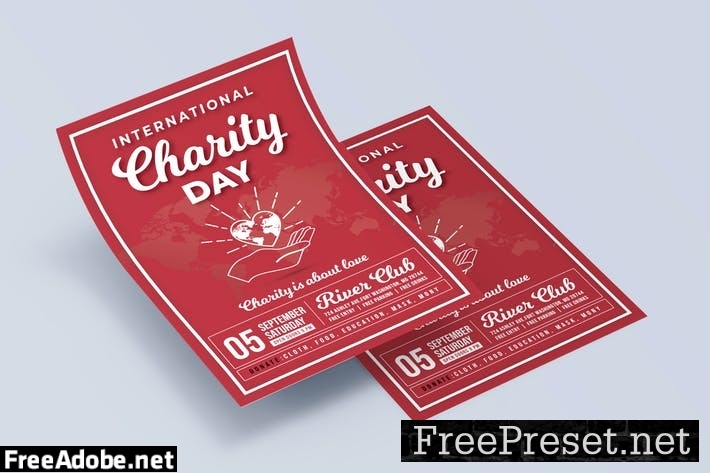 International Day of Charity Flyer Template RY8PVEF