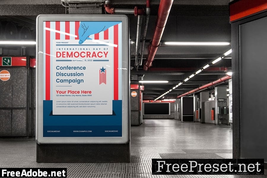 International Day Of Democracy - Flyer Template EHS39NT