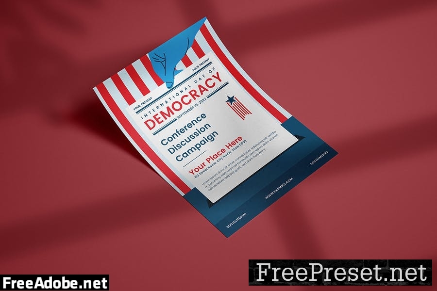 International Day Of Democracy - Flyer Template EHS39NT