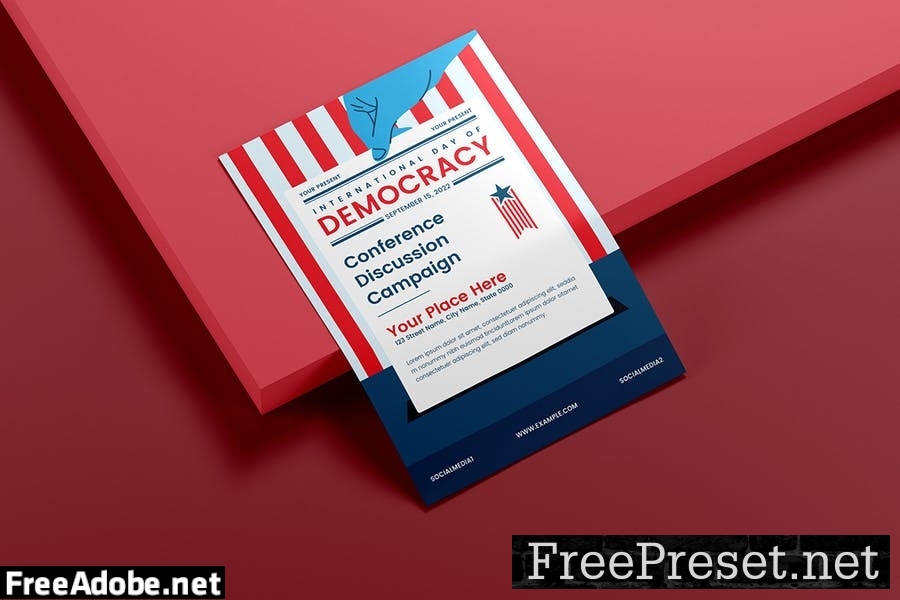 International Day Of Democracy - Flyer Template EHS39NT