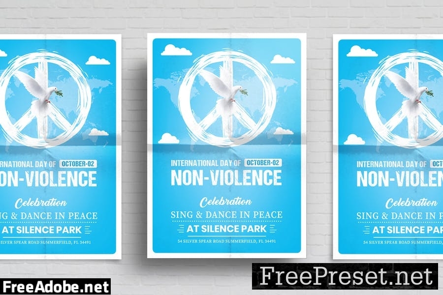 International Day of Non-Violence Flyer Template