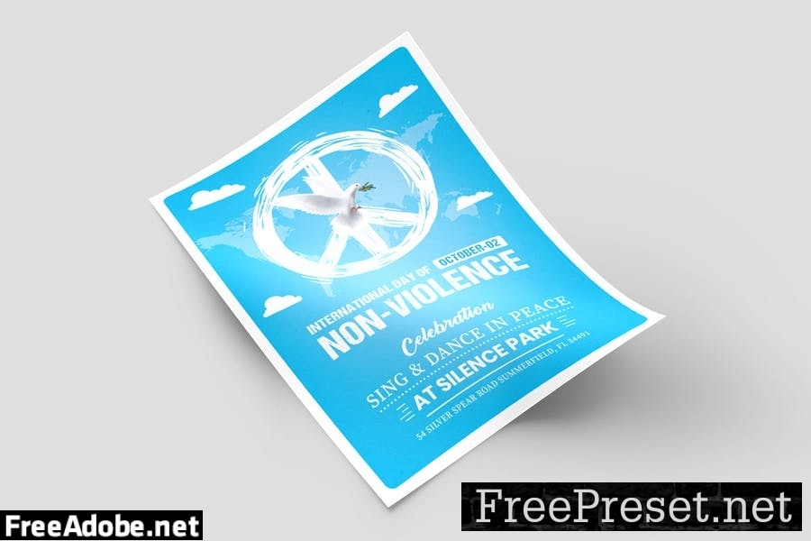 International Day of Non-Violence Flyer Template