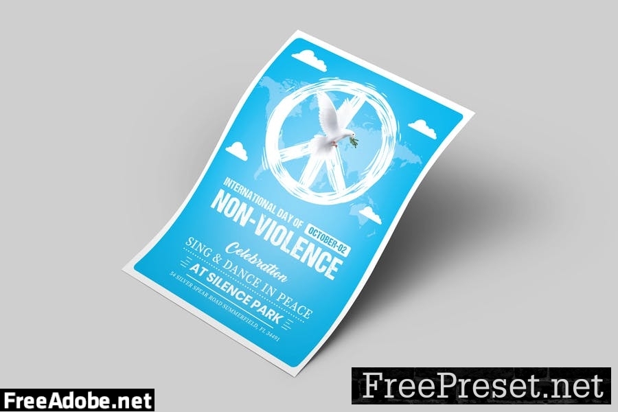 International Day of Non-Violence Flyer Template