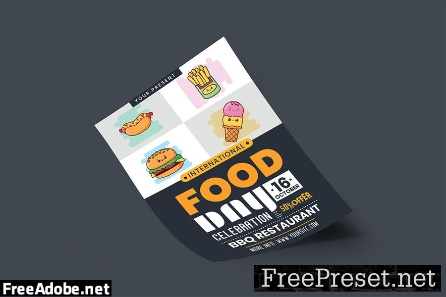 International Food Day Flyer Template RRG8QSC