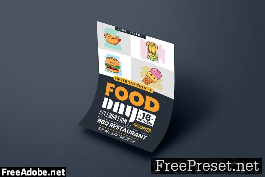 International Food Day Flyer Template RRG8QSC