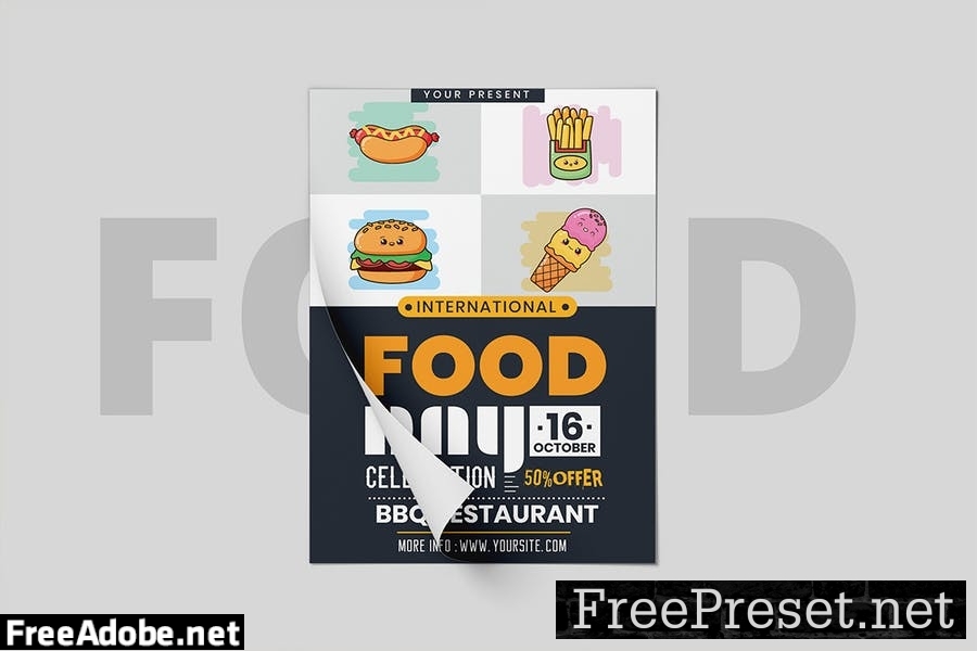 International Food Day Flyer Template RRG8QSC