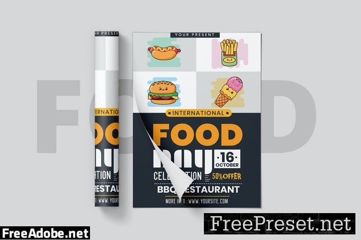 International Food Day Flyer Template RRG8QSC