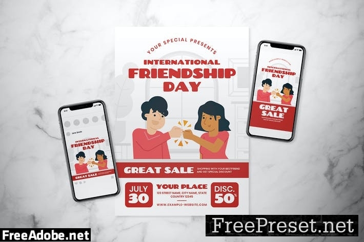 International Friendship Day Flyer Set QFQGYQH