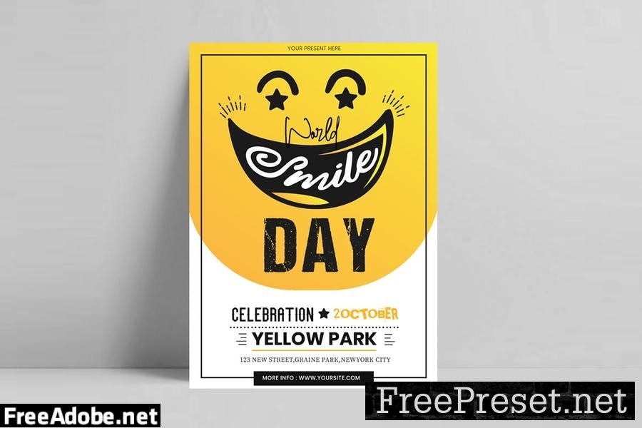 International Smile Day Flyer Template