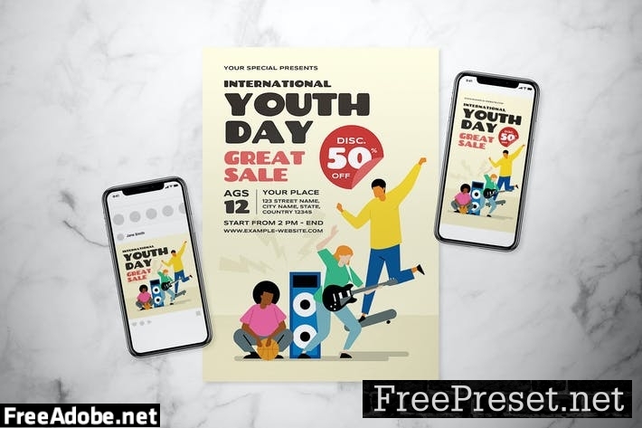 International Youth Day Flyer Set DC8A5CE