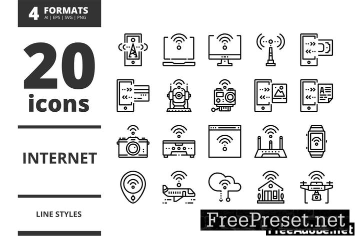 Internet Line icons packs YCA62ZS