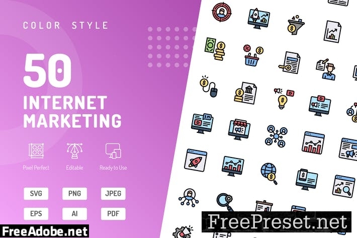 Internet Marketing Color Icons 46XA4DK