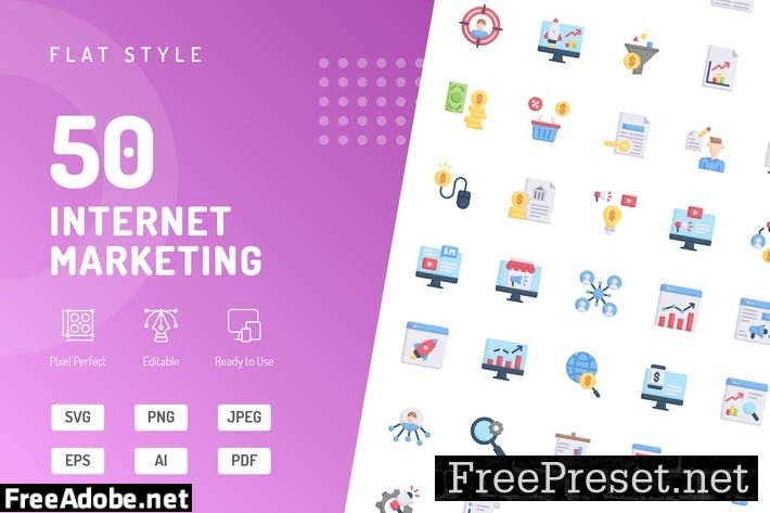 Internet Marketing Flat Icons 7M3SRTX