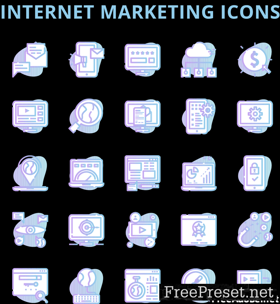 Internet Marketing Icons Set