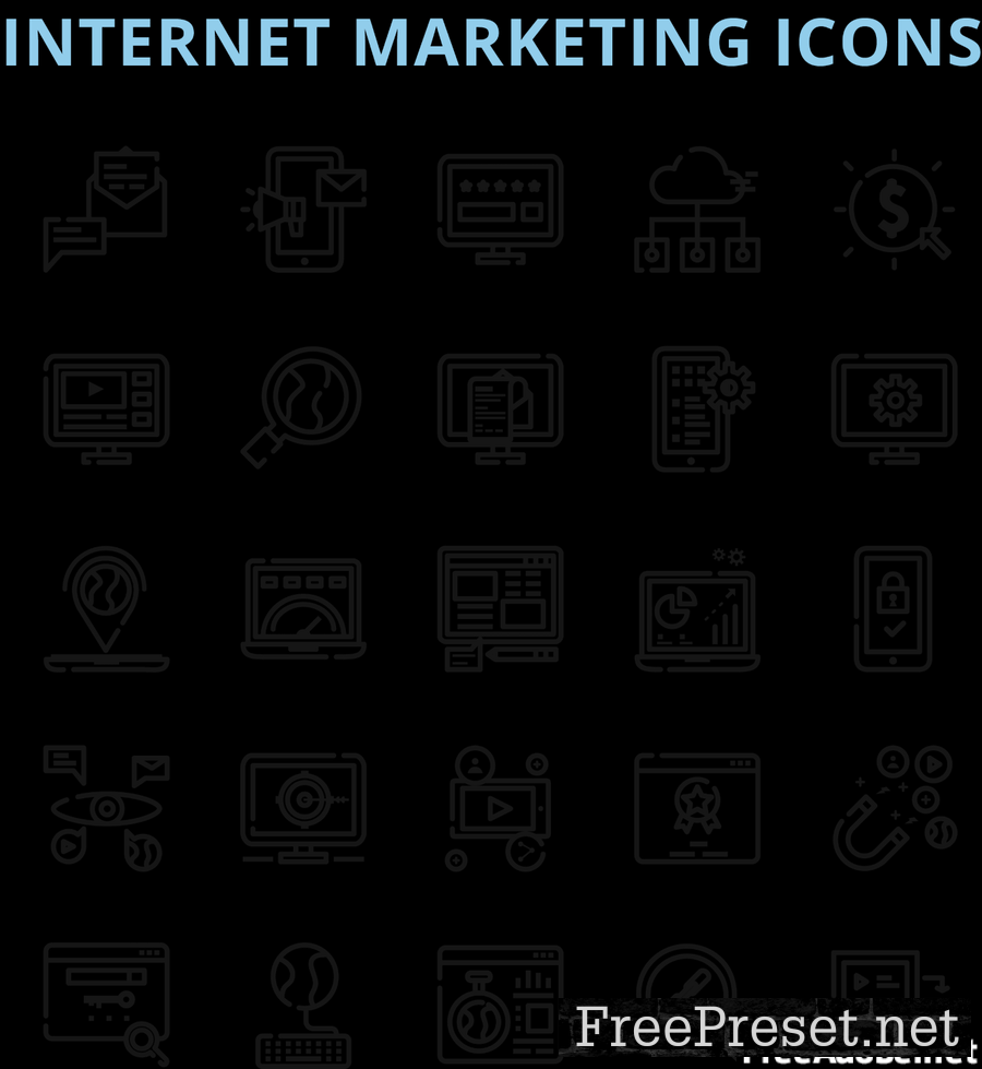 Internet Marketing Icons Set