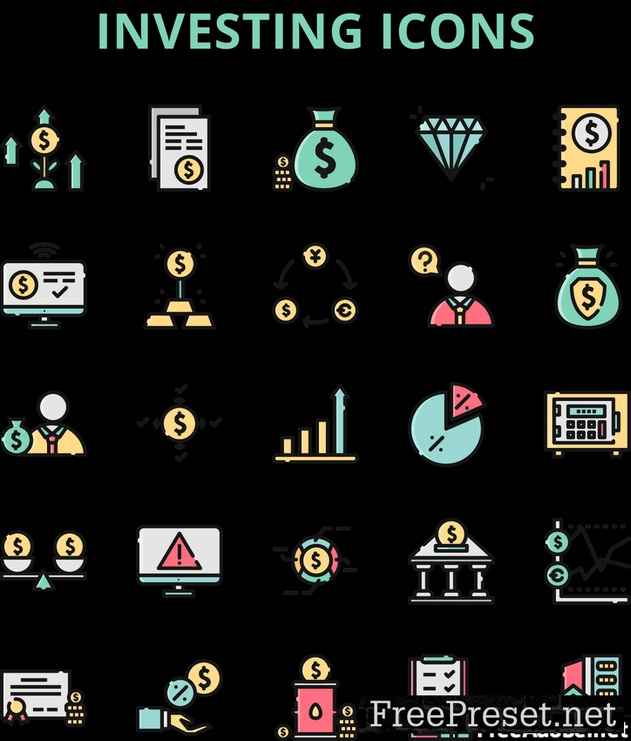 Investing Icons Set