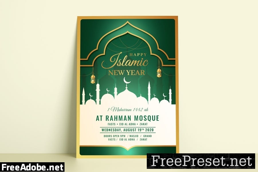 Islamic New Year Flyer Template 7YNXEBP