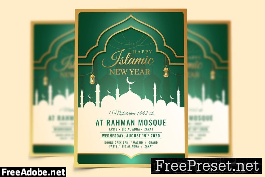 Islamic New Year Flyer Template 7YNXEBP