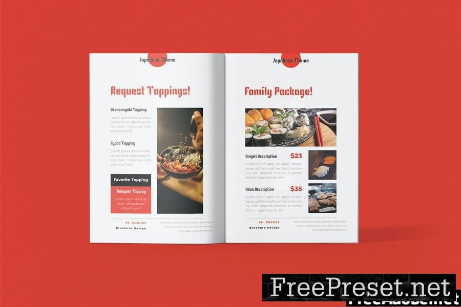 Japanese Food - Brochure Template