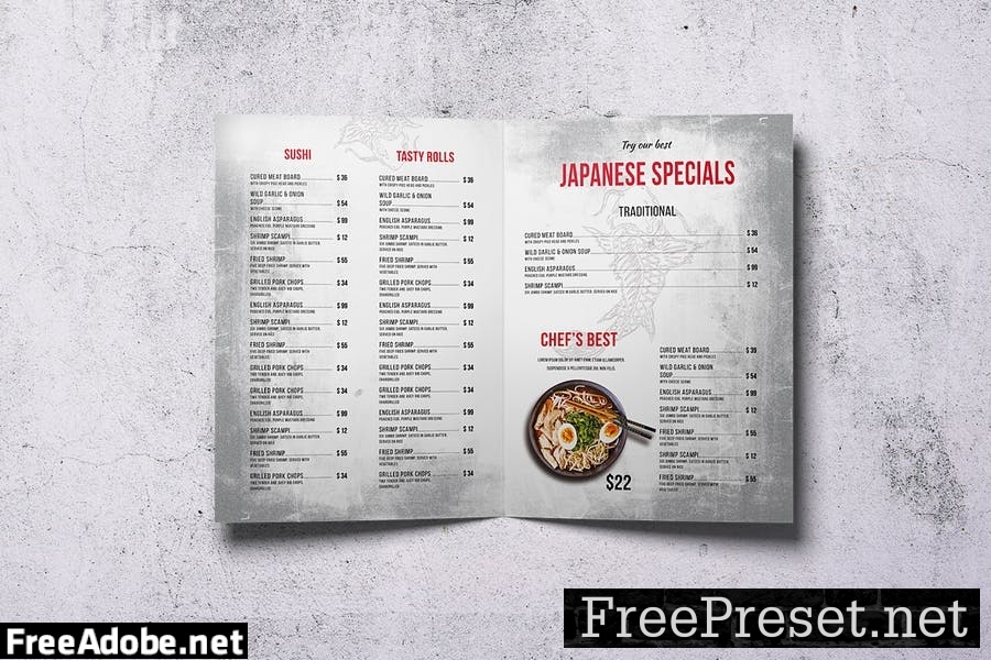 Japanese Food Menu Bundle