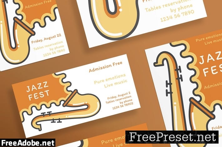 Jazz Festival Flyer and Poster Template WYG5E8