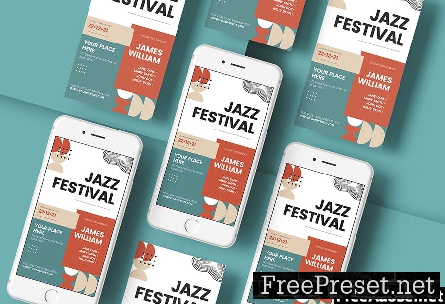 Jazz Festival - Flyer Media Kit QVT87S6