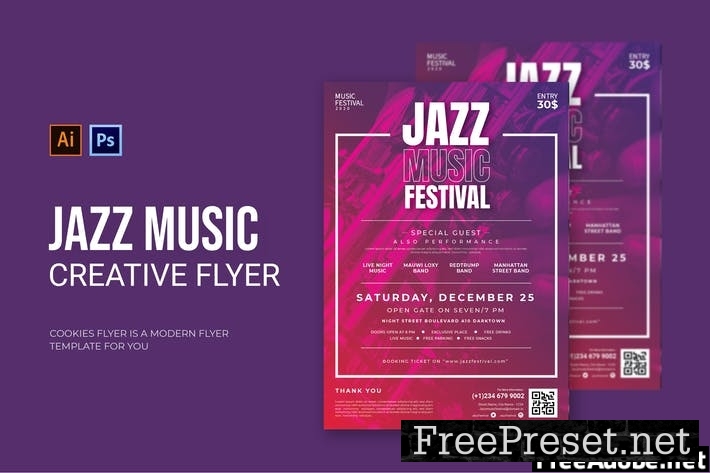 Jazz Music - Flyer 2QMTQAJ