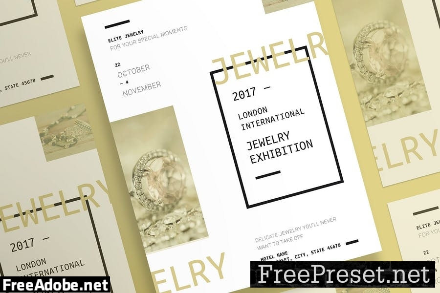 Jewelry Exhibition Flyer and Poster Template PLLC7C