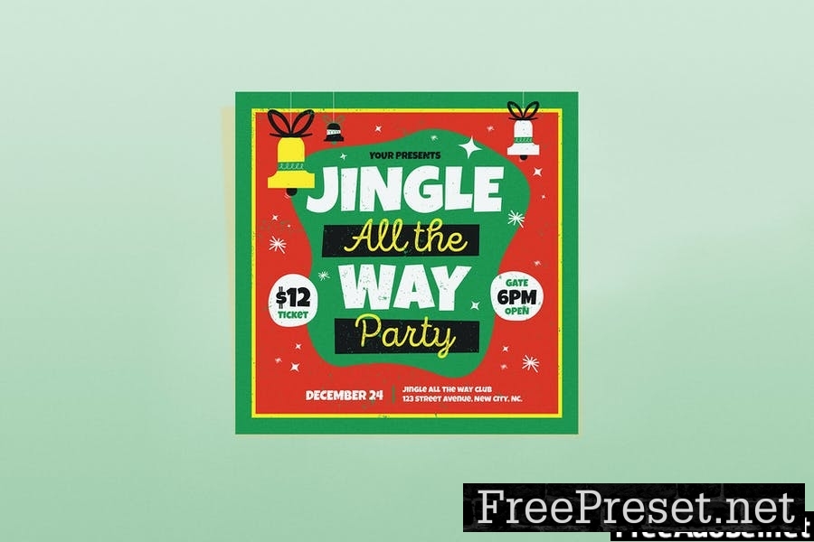 Jingle All The Way Flyers Template Set