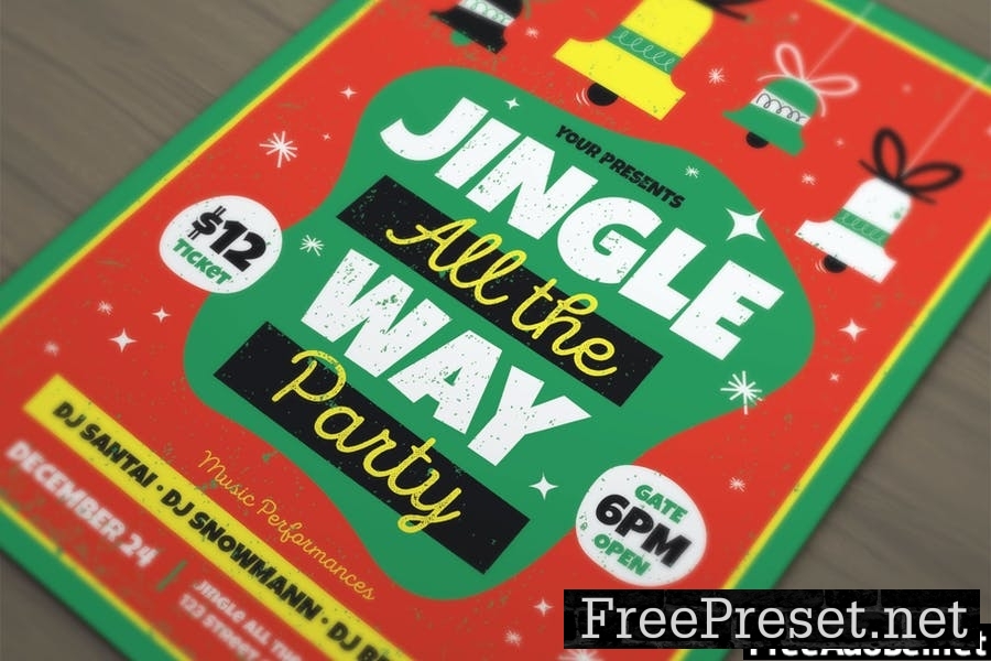 Jingle All The Way Flyers Template Set