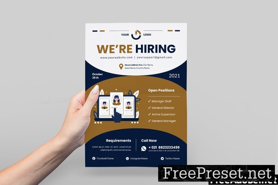 Job Hiring Flyer Advertisement