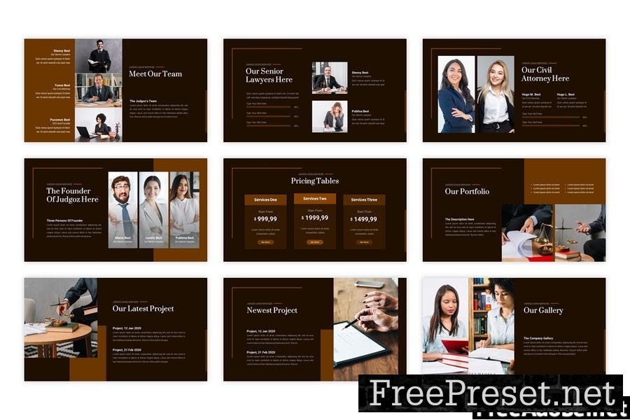 Judgoz - Law Presentation PowerPoint Template