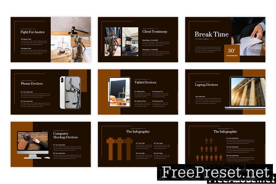 Judgoz - Law Presentation PowerPoint Template