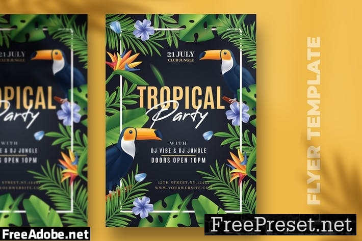 Jungle Leaves Tropical Poster Q8NHMNE