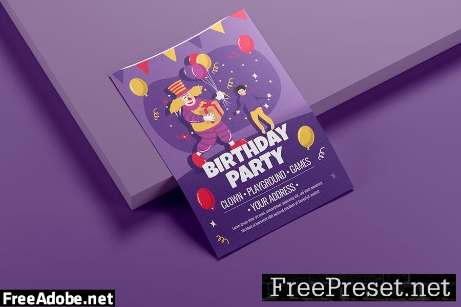 Kids Birthday Party - Flyer Template