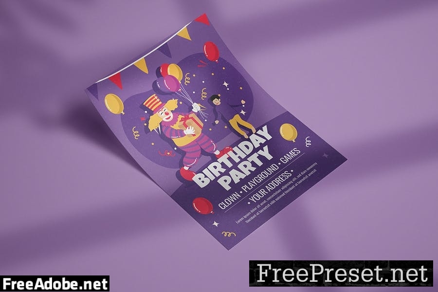 Kids Birthday Party - Flyer Template