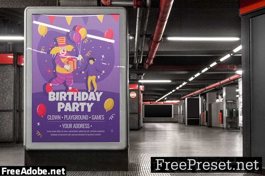 Kids Birthday Party - Flyer Template